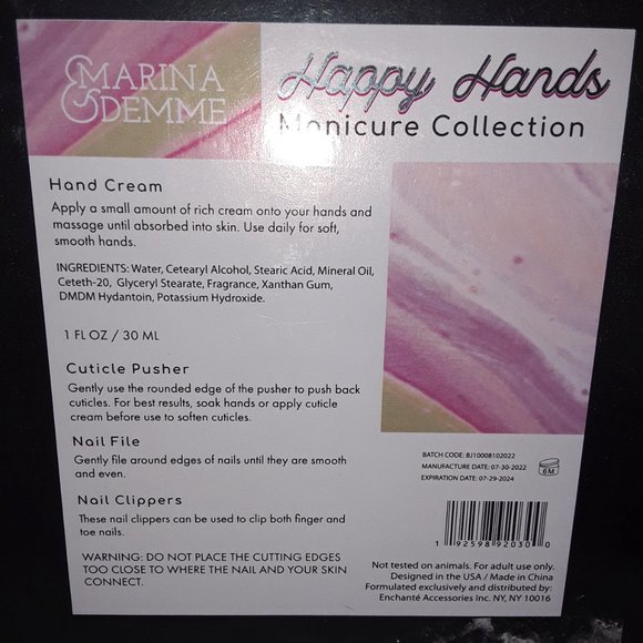 Marina & Demme Happy Hands Manicure Collection Gift Set NEW - Picture 6 of 6